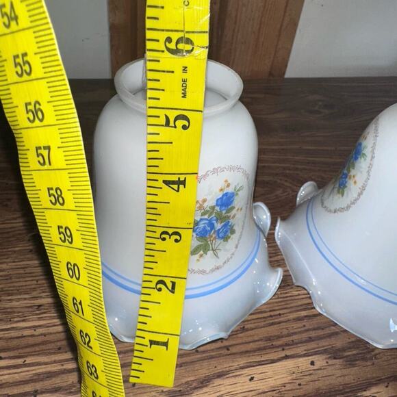 NOS Prestigeline Blue Cameo Crimp Shade 2 1/4” Fitter #40014 Original Mfg Tags - Picture 10 of 10